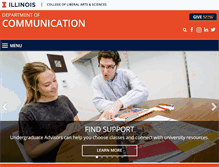 Tablet Screenshot of communication.illinois.edu