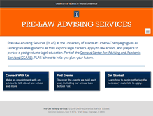 Tablet Screenshot of prelaw.illinois.edu