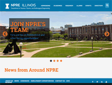 Tablet Screenshot of npre.illinois.edu