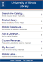 Mobile Screenshot of m.library.illinois.edu