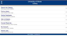 Tablet Screenshot of m.library.illinois.edu