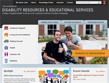 Tablet Screenshot of disability.illinois.edu
