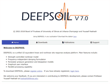 Tablet Screenshot of deepsoil.cee.illinois.edu