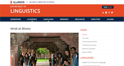 Desktop Screenshot of hindi.linguistics.illinois.edu