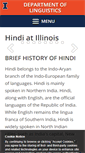 Mobile Screenshot of hindi.linguistics.illinois.edu