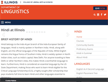 Tablet Screenshot of hindi.linguistics.illinois.edu