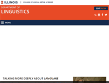 Tablet Screenshot of linguistics.illinois.edu