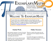 Tablet Screenshot of exemplarymath.mste.illinois.edu